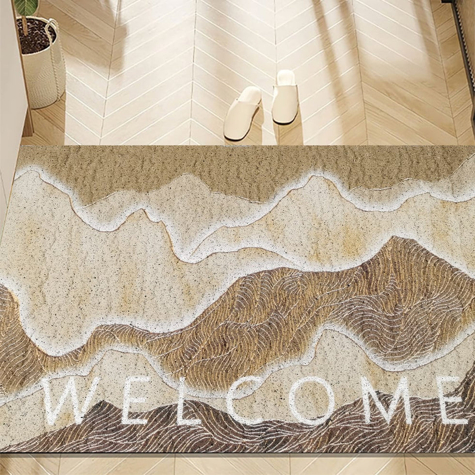 HMR - 2' x 3' Natural Scenery Morden Novelty Non-slip Front Door Mat PVC Entryway Rug