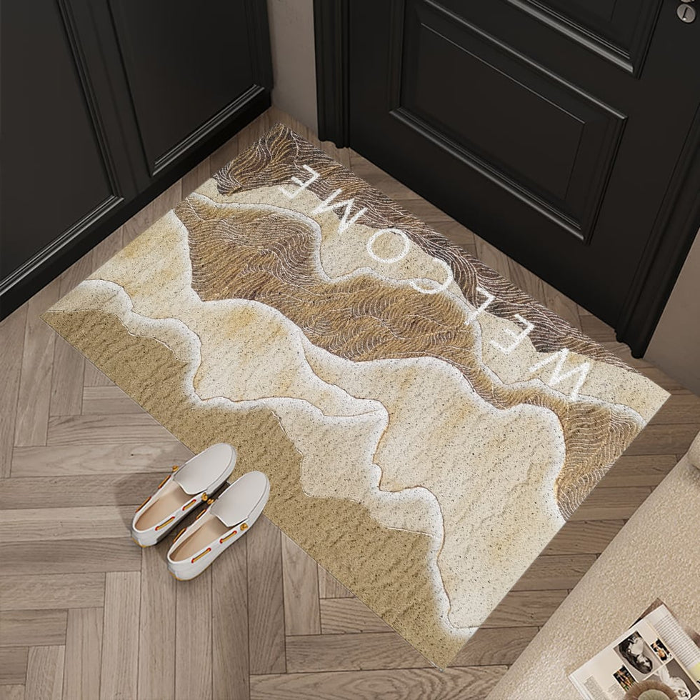 HMR - 2' x 3' Natural Scenery Morden Novelty Non-slip Front Door Mat PVC Entryway Rug