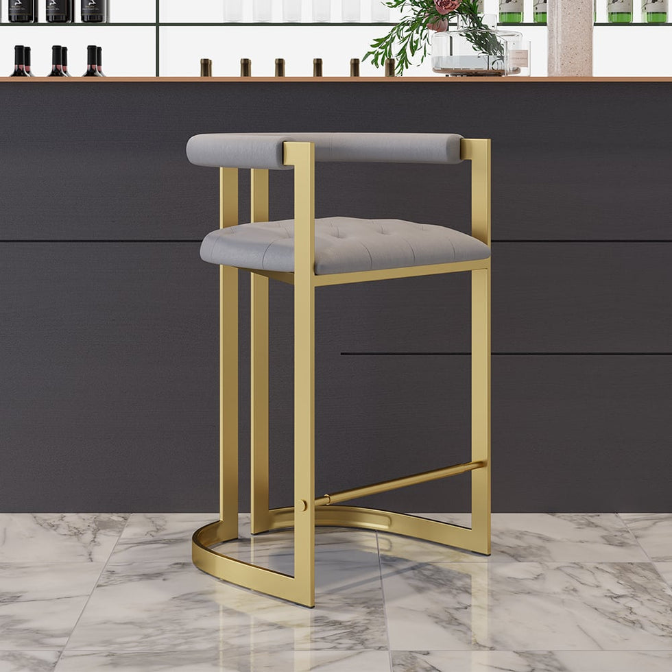 HMR - Modern Leath-Aire Counter Stools with Upholstery