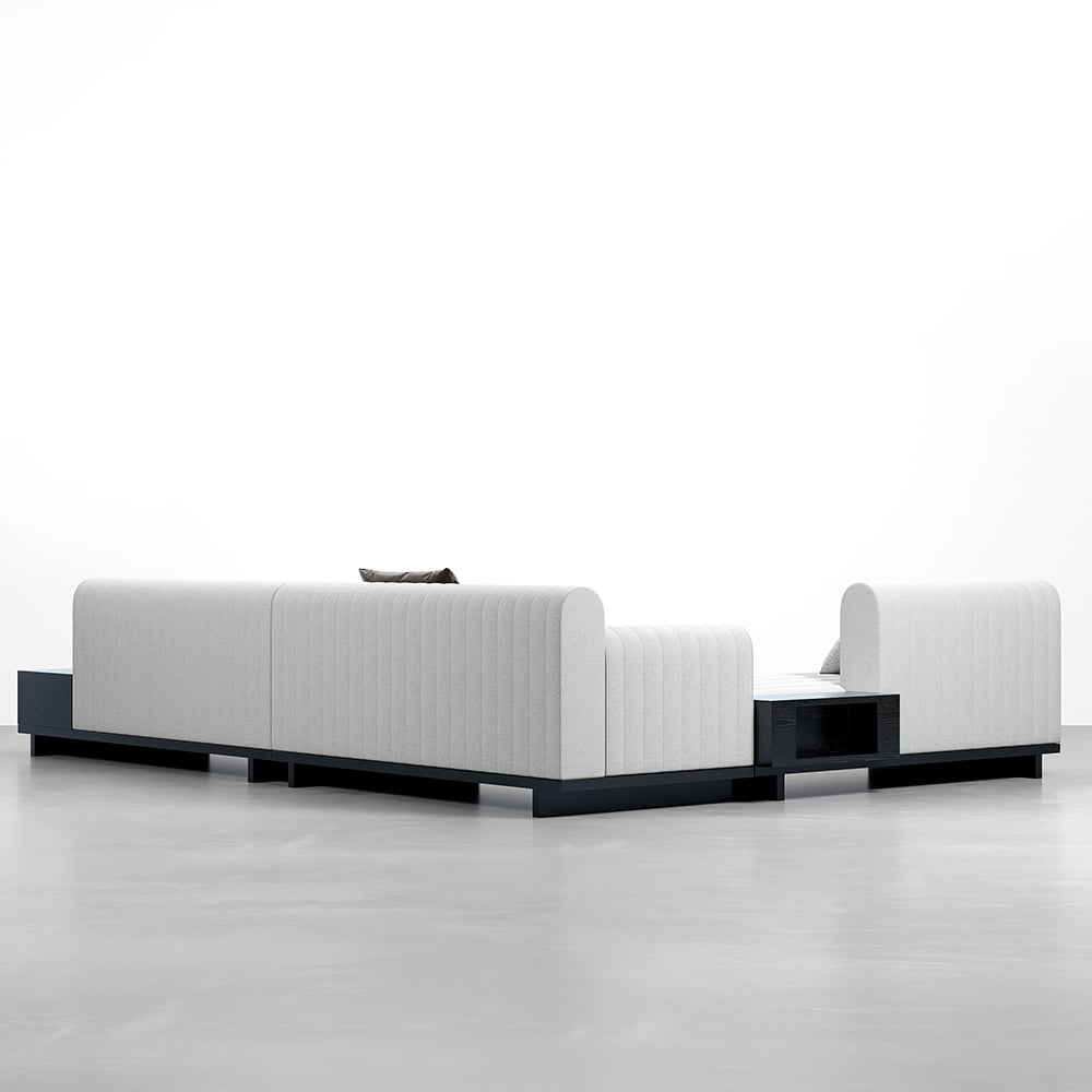HMR - 157" Modern Corner L-Shaped Sectional Sofa with Side Open Storage