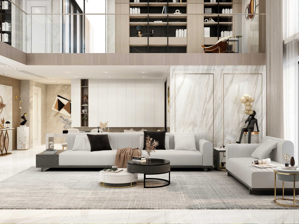 HMR - 157" Modern Corner L-Shaped Sectional Sofa with Side Open Storage