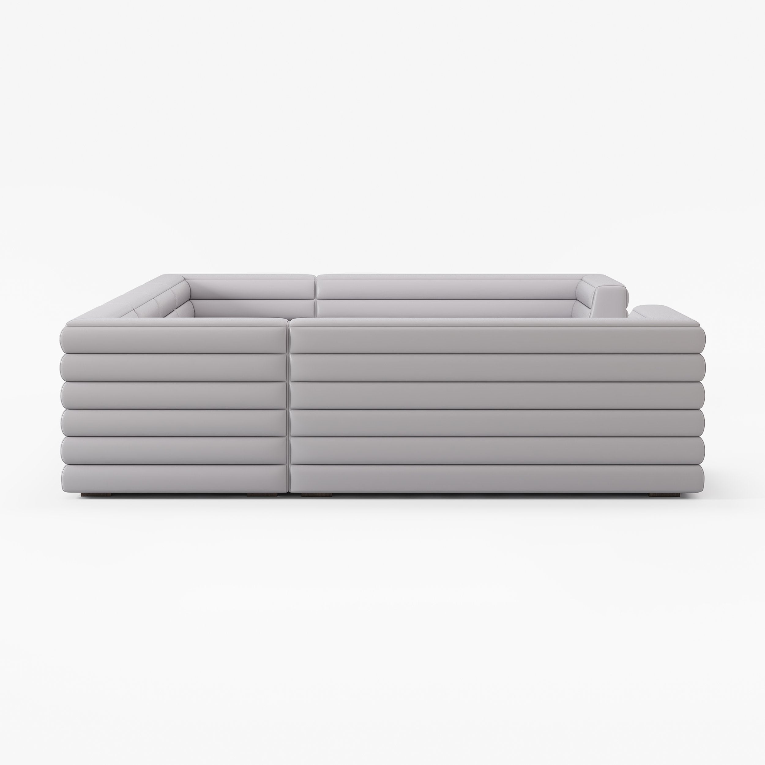 HMR - 126" U-Shaped Modern Modular Sectional Sofa for 8 Seaters
