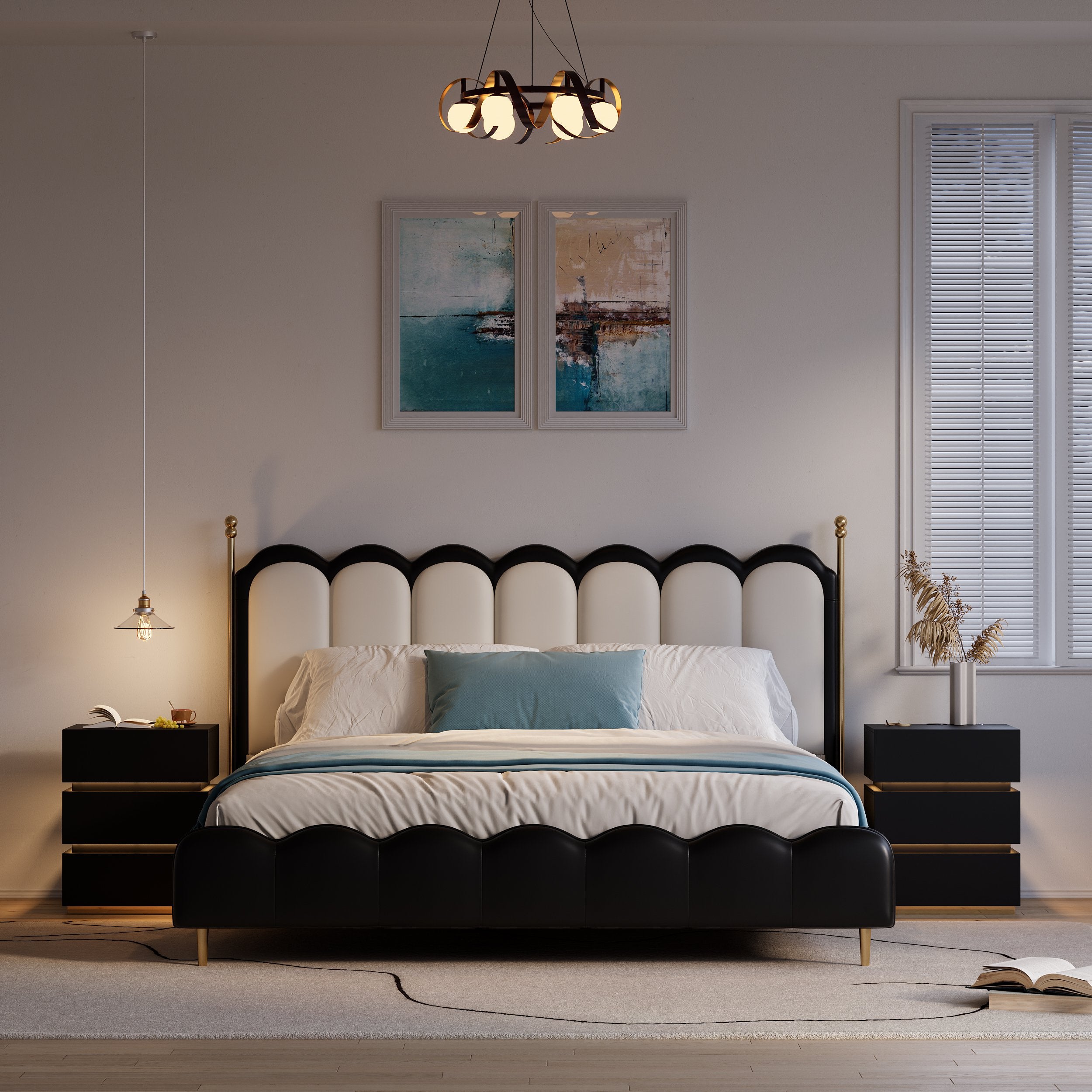 HMR - Nightstand with Light & Charging Station