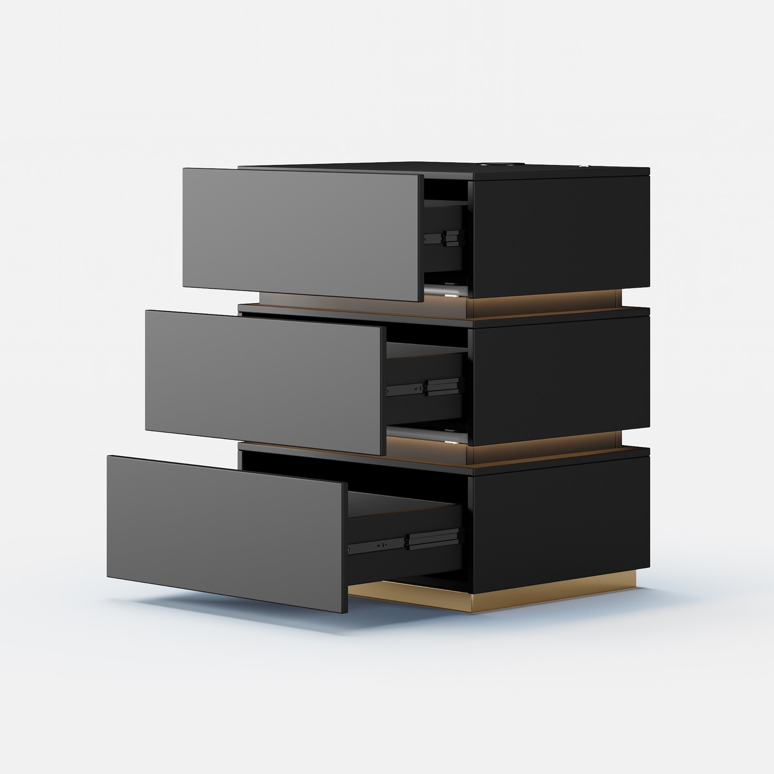 HMR - Nightstand with Light & Charging Station