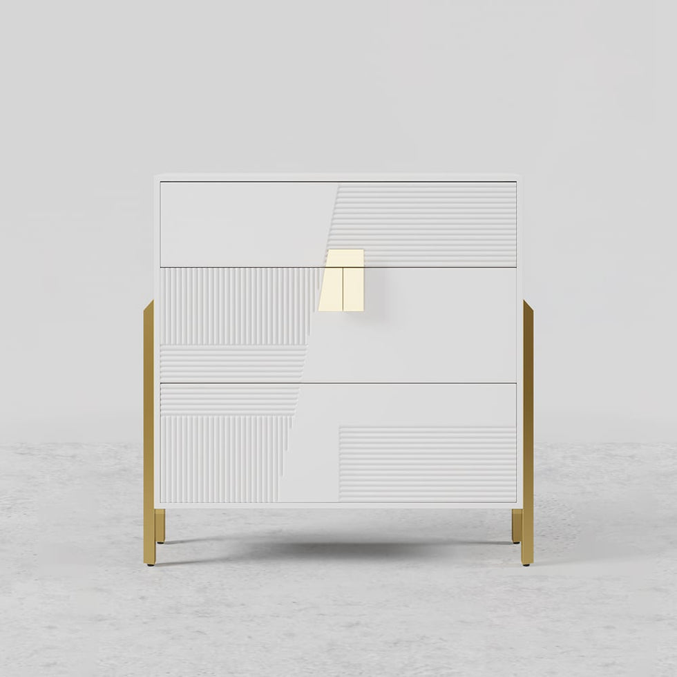 HMR - Modern Entryway White Shoe Storage Narrow Shoe Cabinet with 2 Flip Doors & 1 Drawer