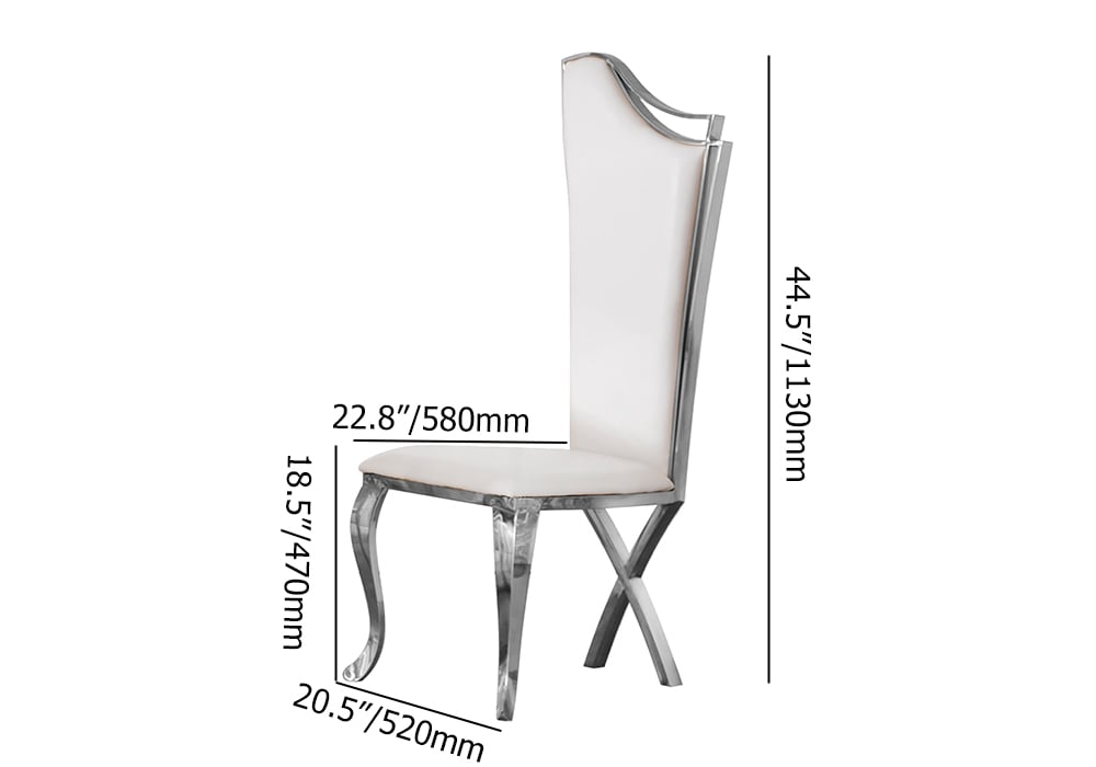 HMR - Affordable Luxury Modern Dining Chairs with PU Leather Upholstery Set of 2