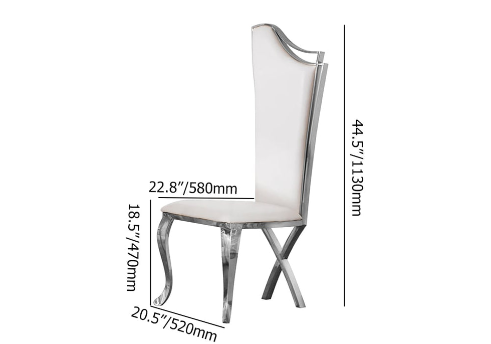 HMR - Affordable Luxury Modern Dining Chairs with PU Leather Upholstery Set of 2
