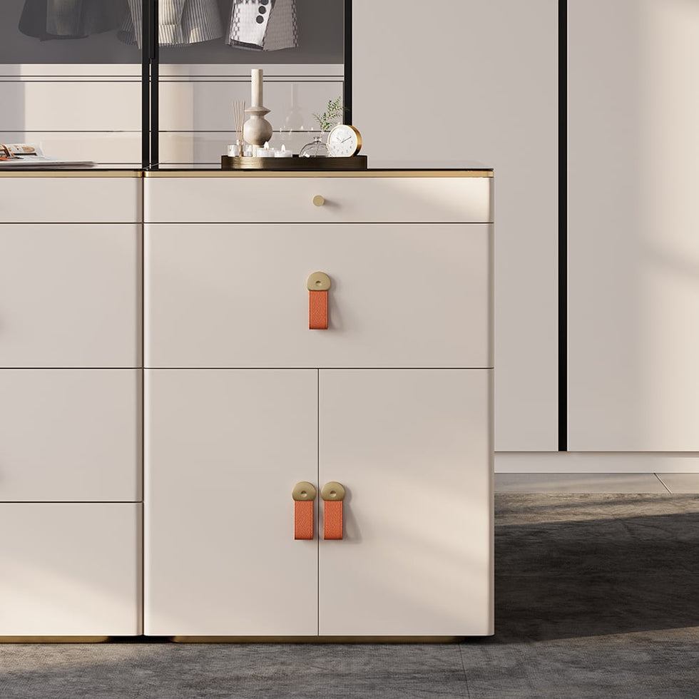 HMR - Chanor Modern Champagne Walk in Closet Island Dresser & Chest Jewelry Storage