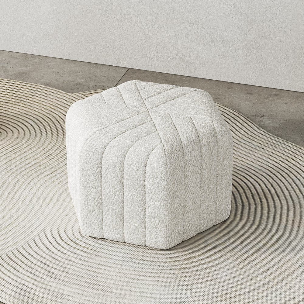HMR - Wide Hexagonal Pouf Ottoman