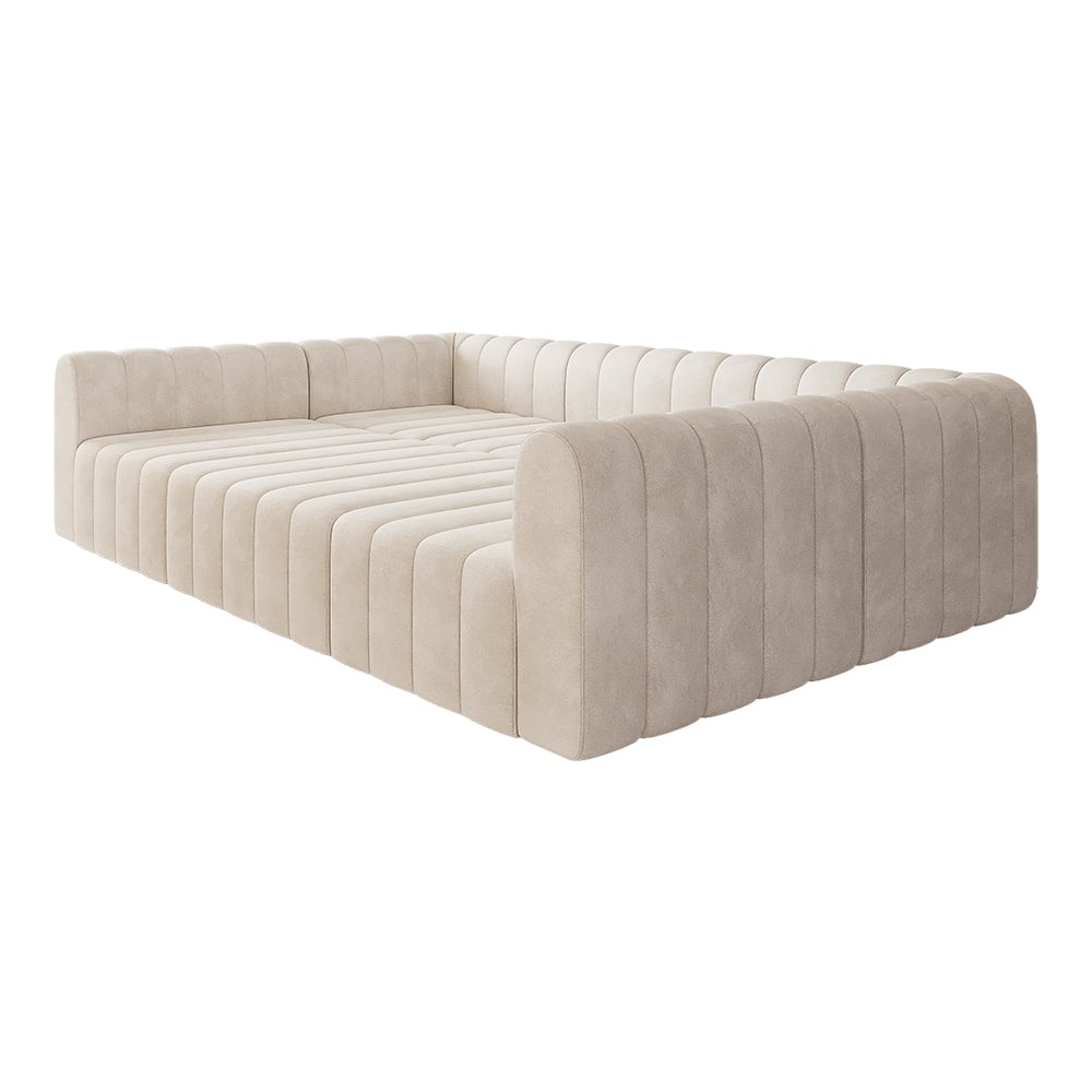 HMR - 118.9" Modular Pit Sectional Sofa Set Convertible 6-Seater