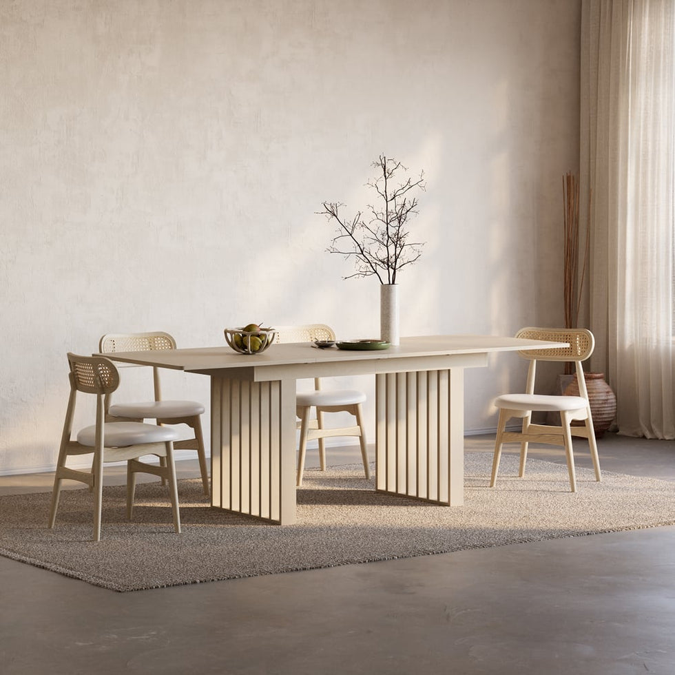 HMR - 55"-87" Extendable Dining Table Seats 4-8 People
