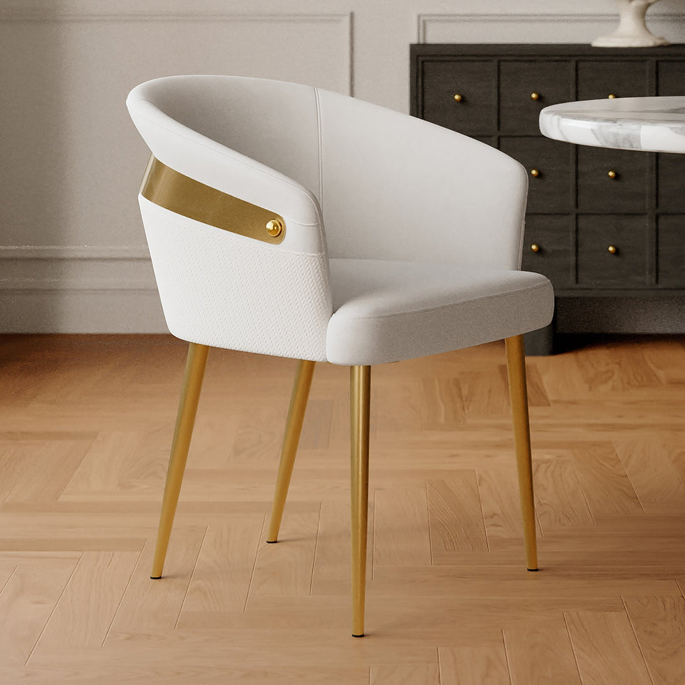 HMR - Modern Dining Chair with PU Leather Upholstery