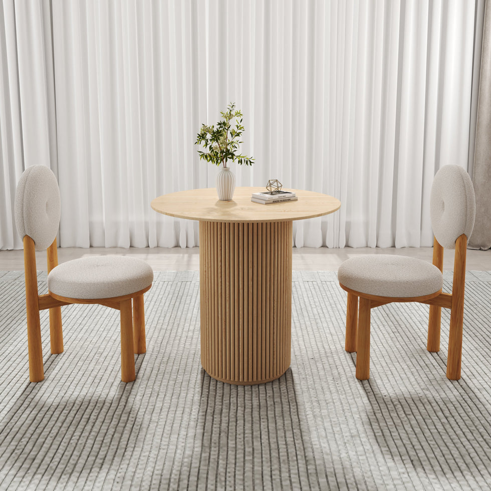 HMR - Dining Round Dining Table Natural