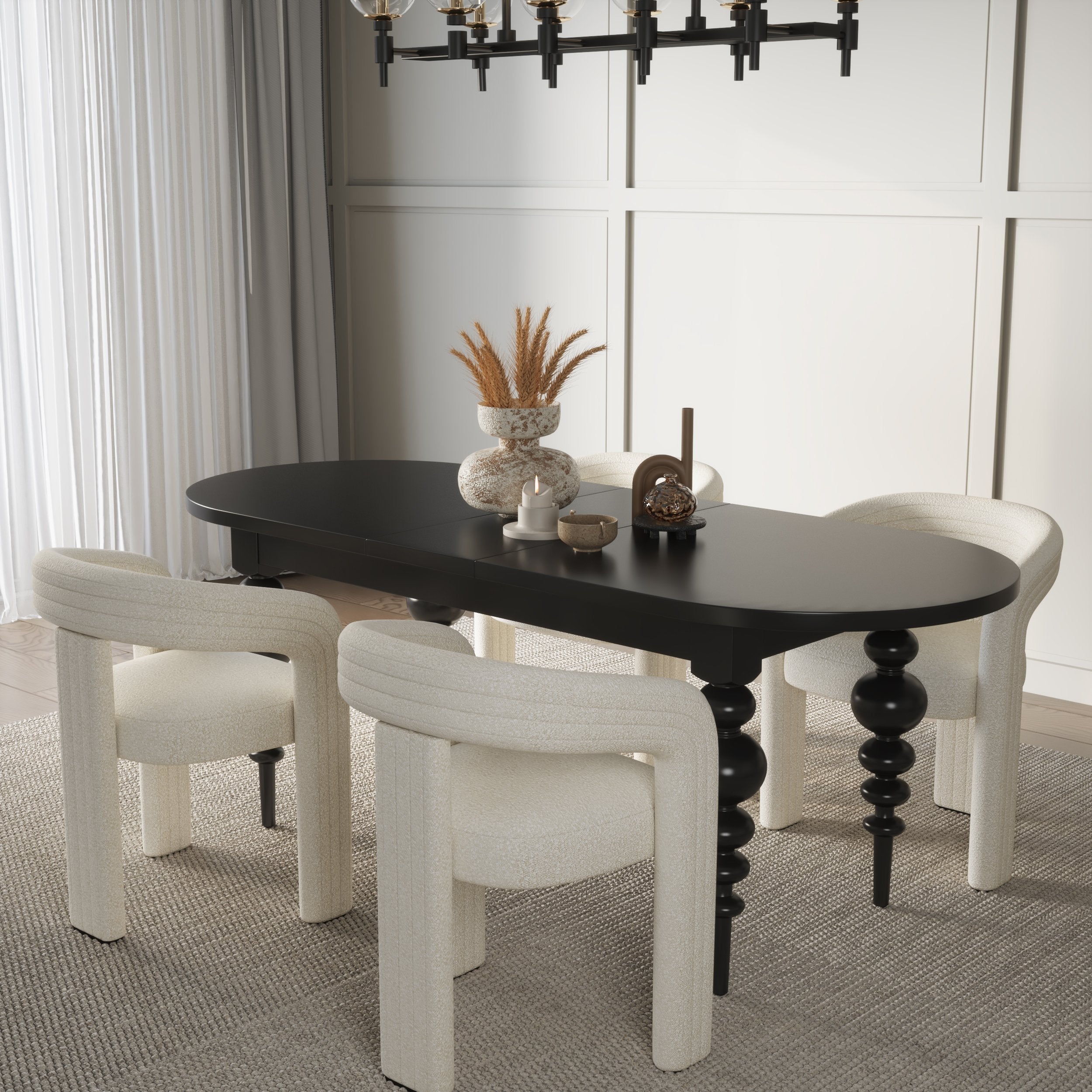 HMR - Dining Set 67"-79" Extendable Dining Table
