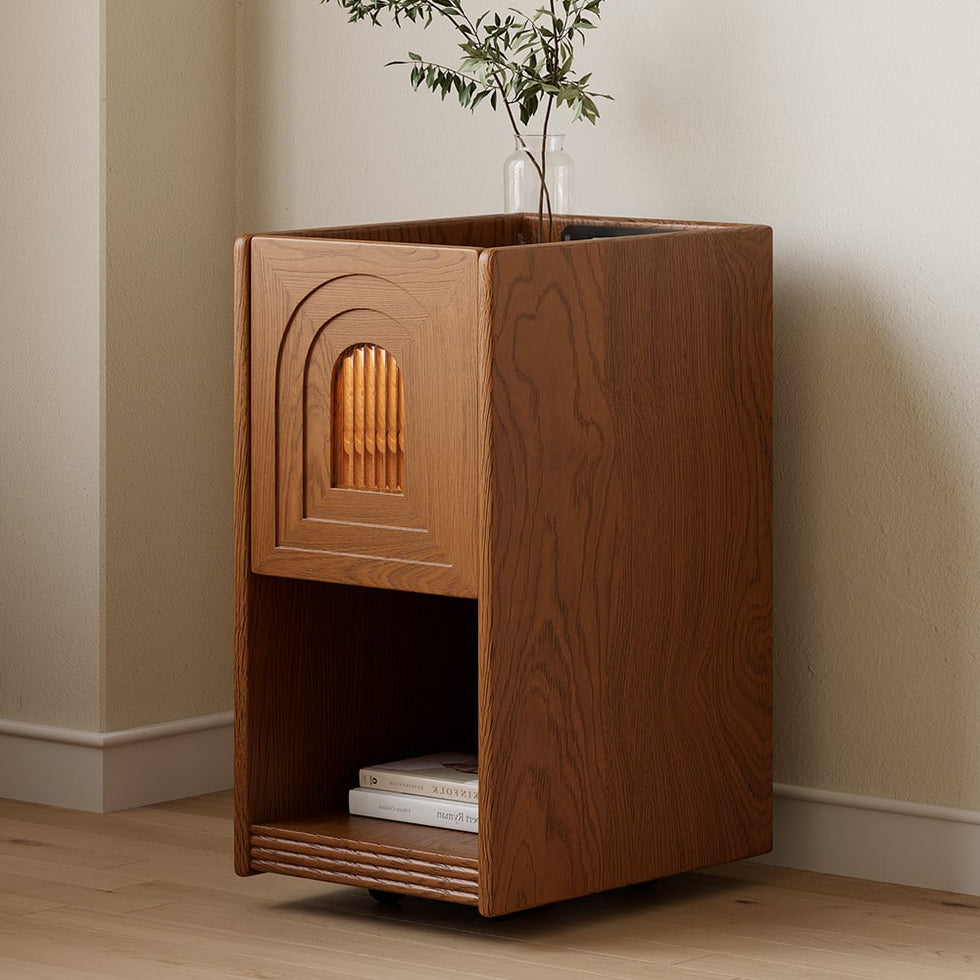 HMR - Mid-Century Modern Narrow Smart Nightstand