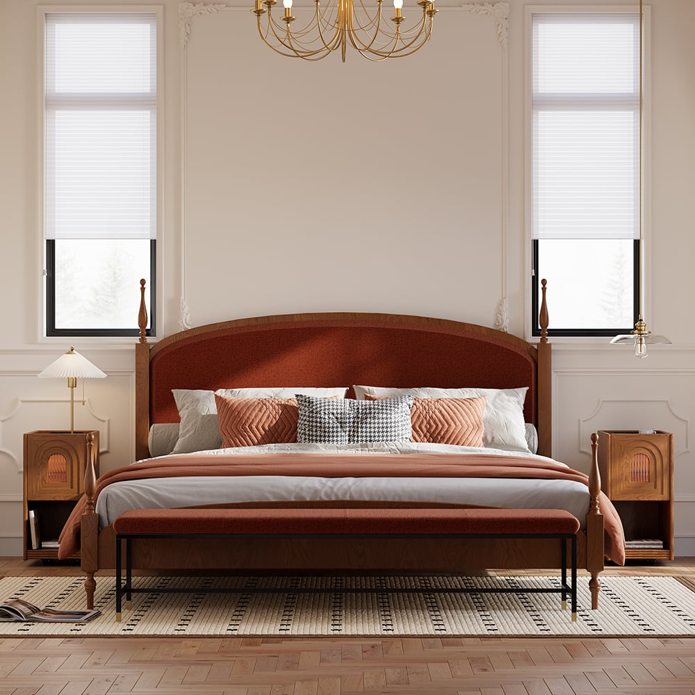HMR - Mid-Century Modern Narrow Smart Nightstand