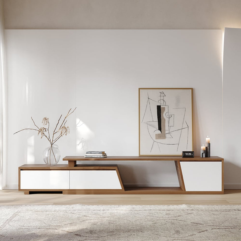 HMR - Fero Extendable TV Stand with 3 Drawers (71"-120")