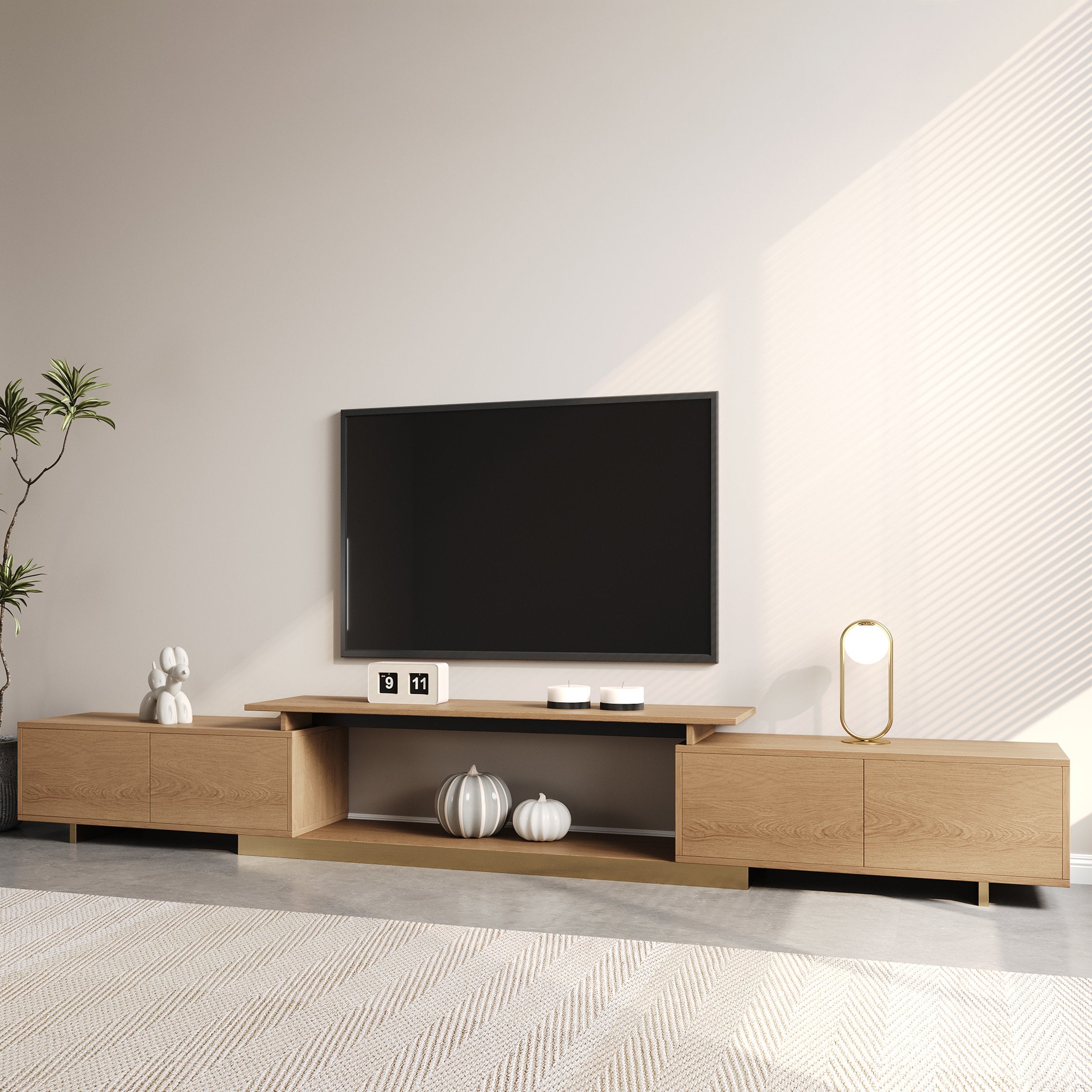 HMR - Mordelle Extendable TV Stand with Storage (63"-95")