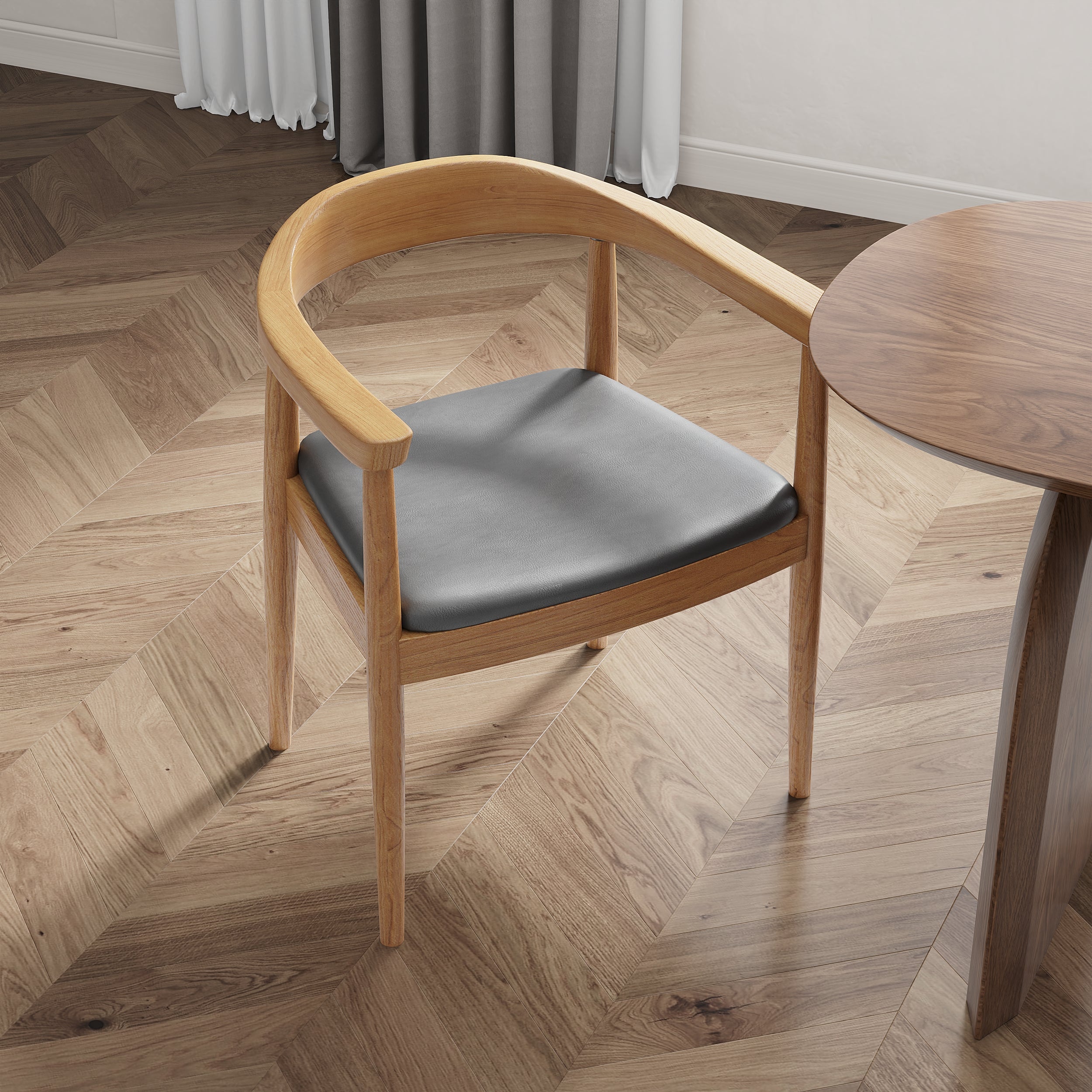 HMR - Dining Set 70.9" Japandi Dining Table