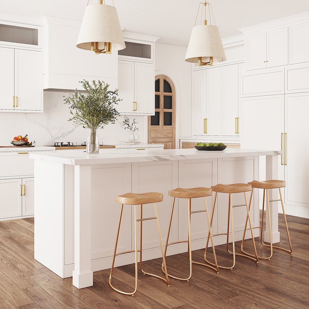 HMR - 72'' Modern Kitchen lsland with Wine Storage