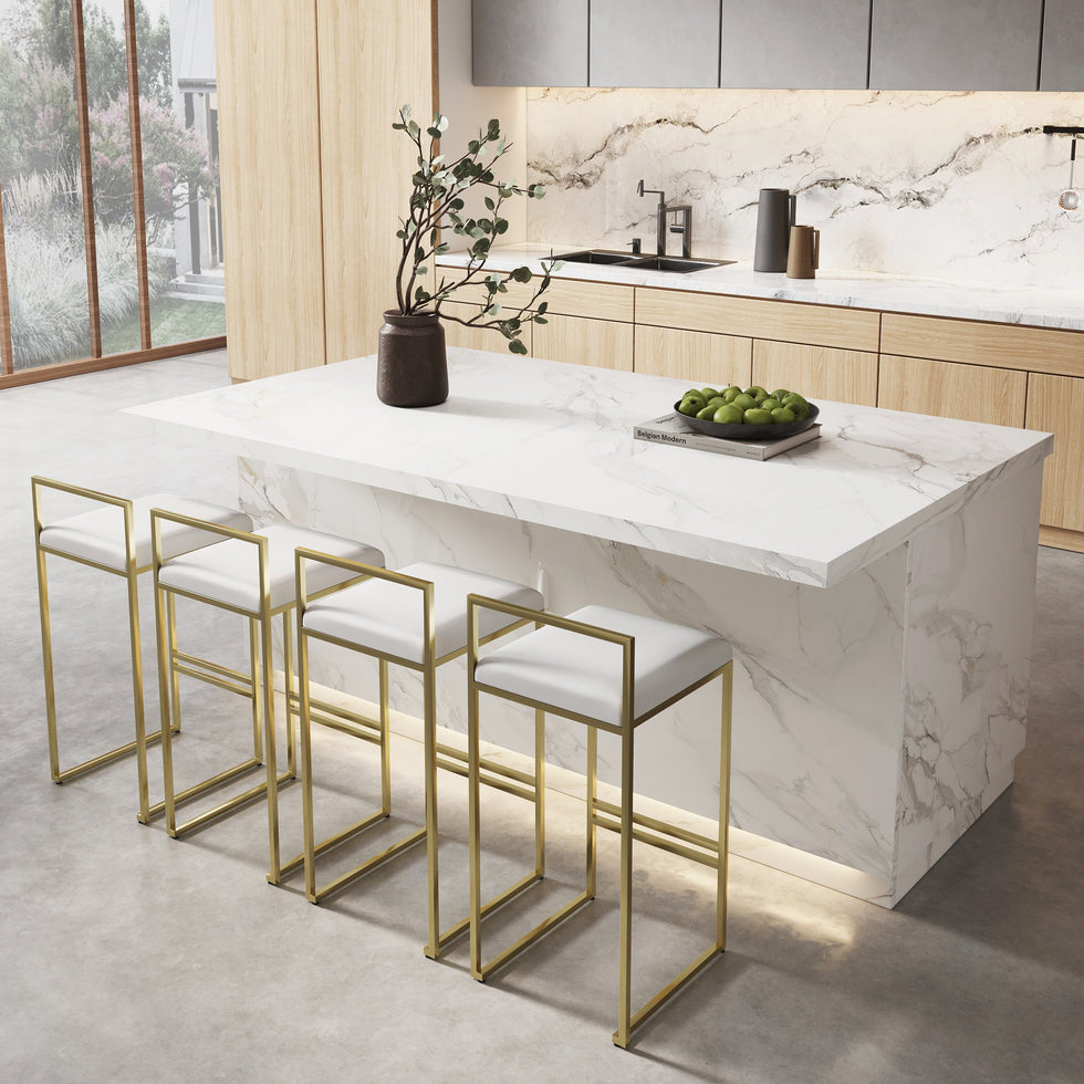 HMR - 72" Japandi Style Wood Kitchen Island with Multi-Storage and LED Light