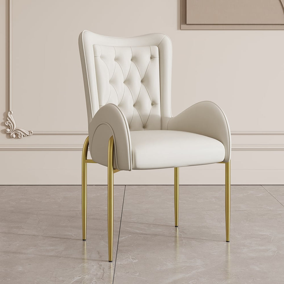 HMR - Oakic Series Modern Dining Chairs with PU Leather Upholstery