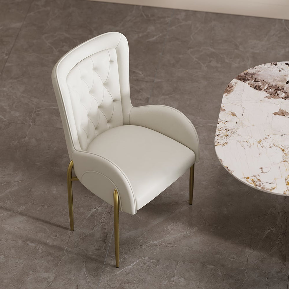 HMR - Oakic Series Modern Dining Chairs with PU Leather Upholstery