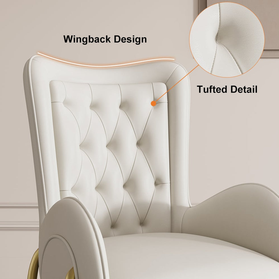 HMR - Oakic Series Modern Dining Chairs with PU Leather Upholstery