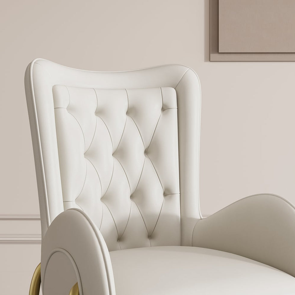 HMR - Oakic Series Modern Dining Chairs with PU Leather Upholstery