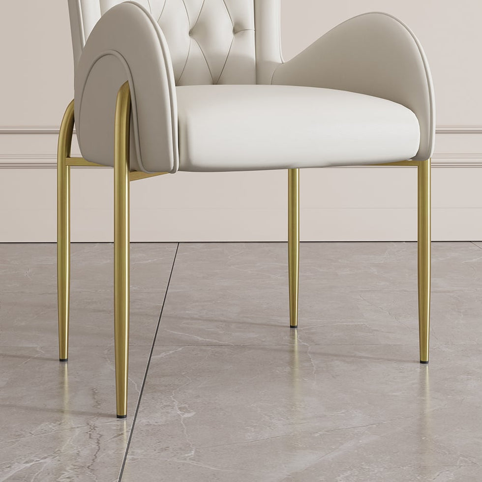 HMR - Oakic Series Modern Dining Chairs with PU Leather Upholstery