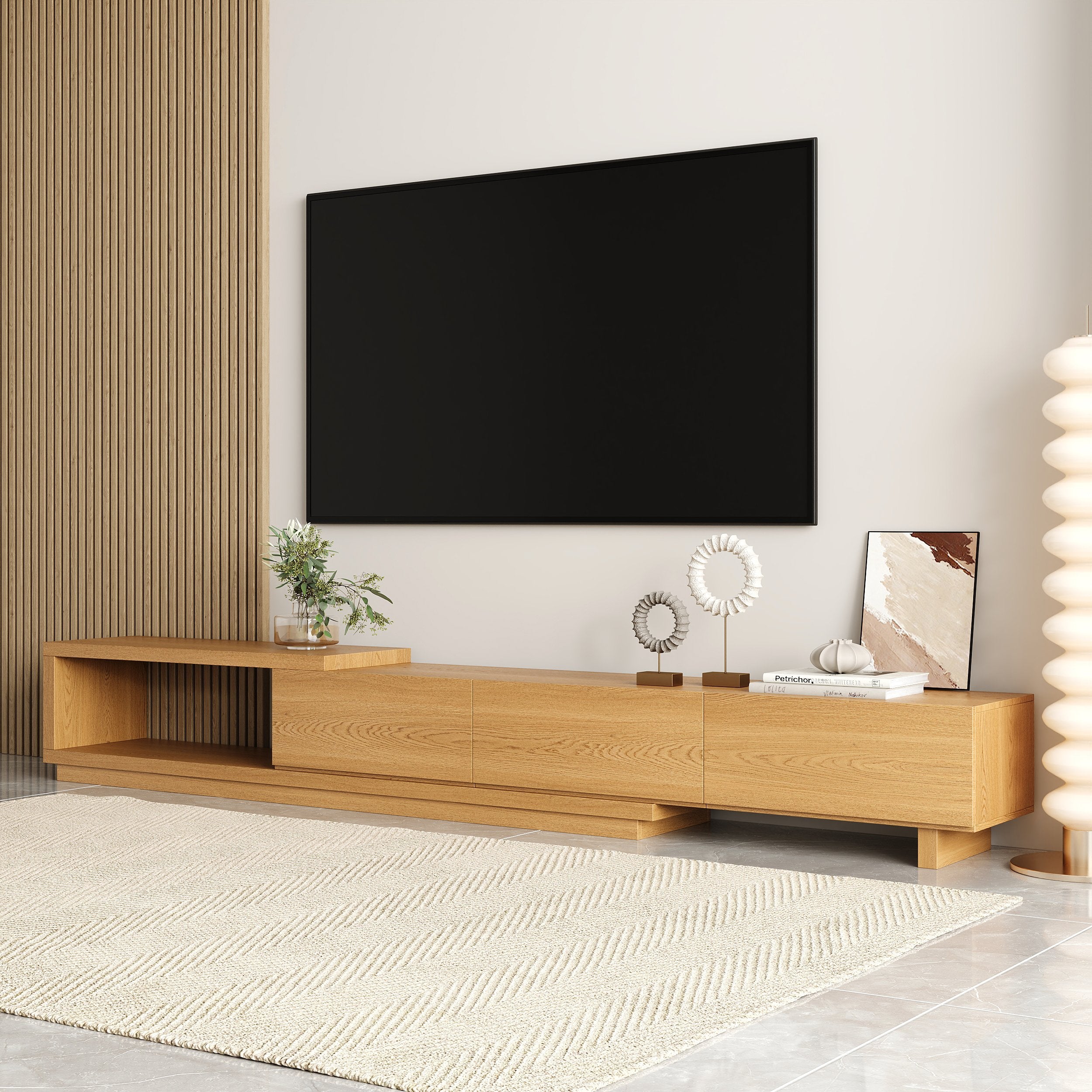 HMR - Quoint Extendable TV Stand with 3 Drawers (71"-100")