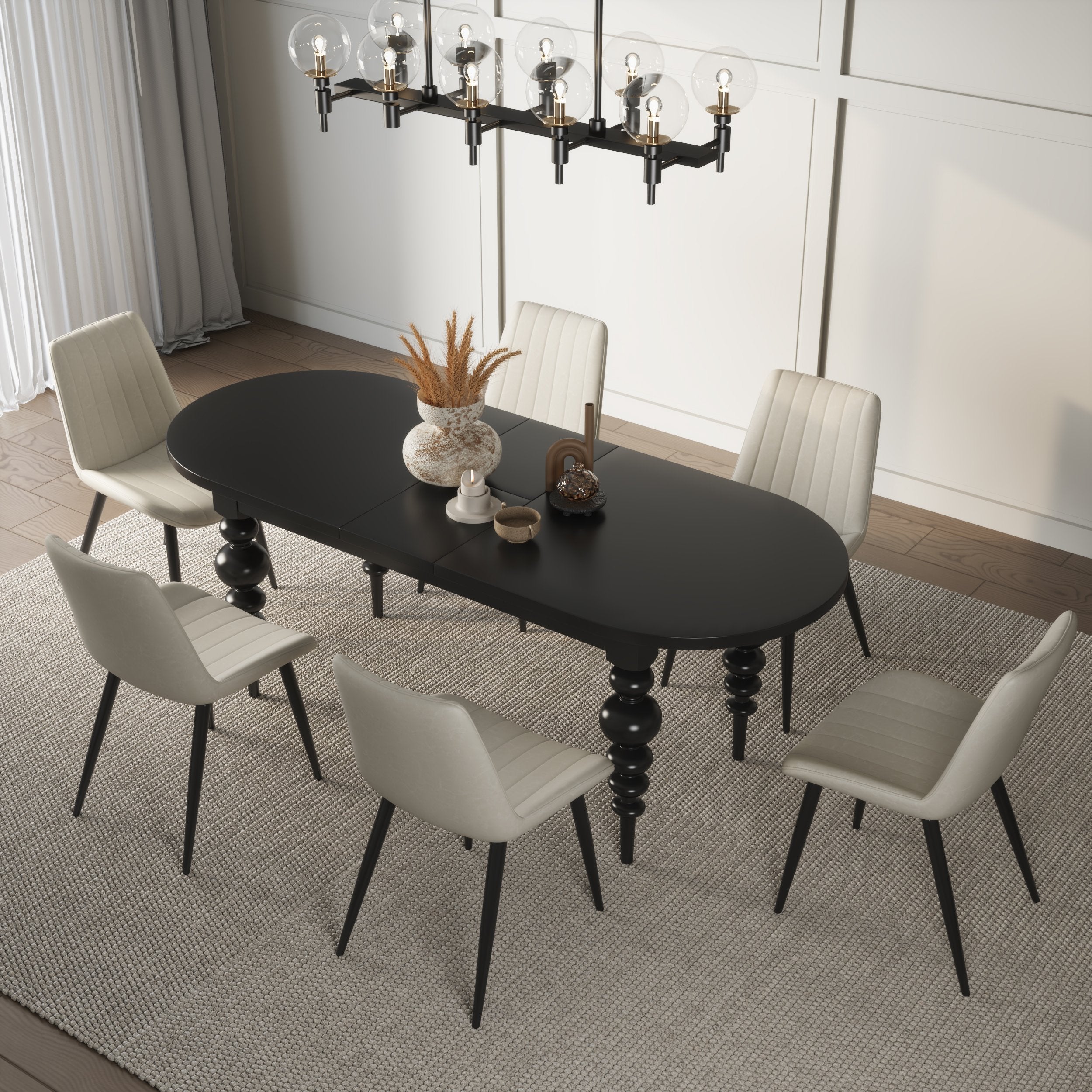 HMR - Dining Set 67"-79" Extendable Dining Table