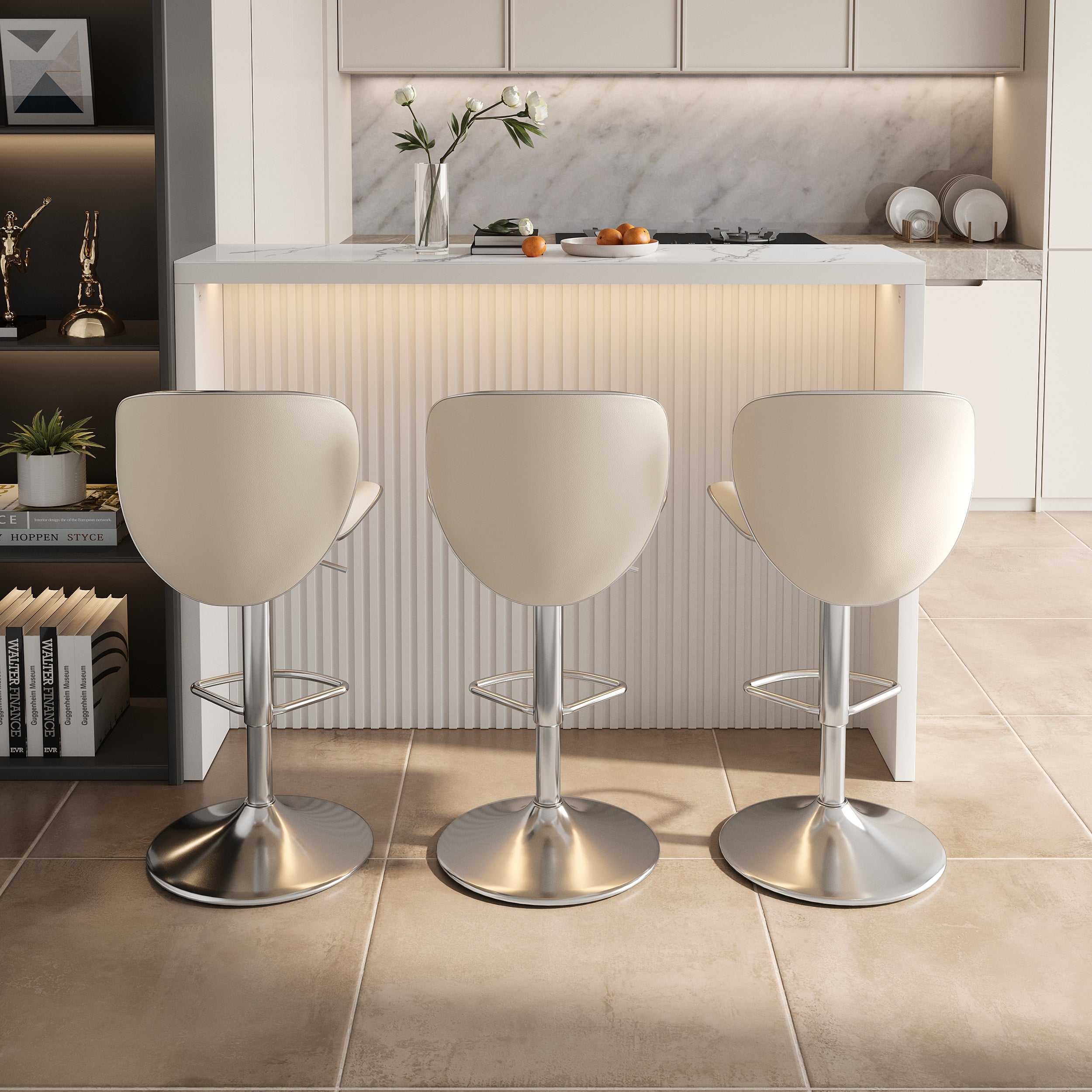 HMR - Modern Sintered Stone Bar Table White