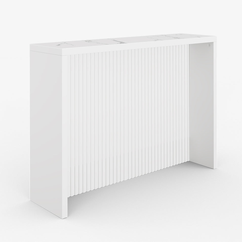HMR - Modern Sintered Stone Bar Table White