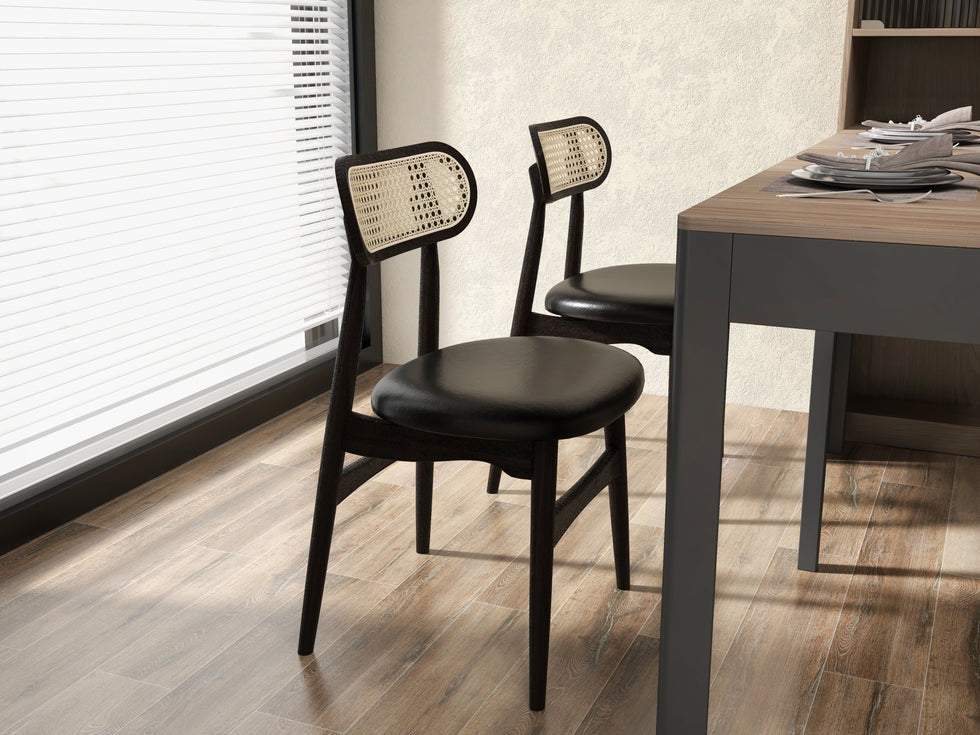 HMR - 70.9" Farmhouse Extendable Dining Table with Storage Sideboard Seats 4-6 People