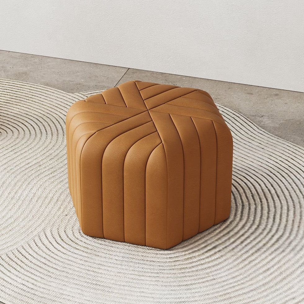 HMR - Wide Hexagonal Pouf Ottoman