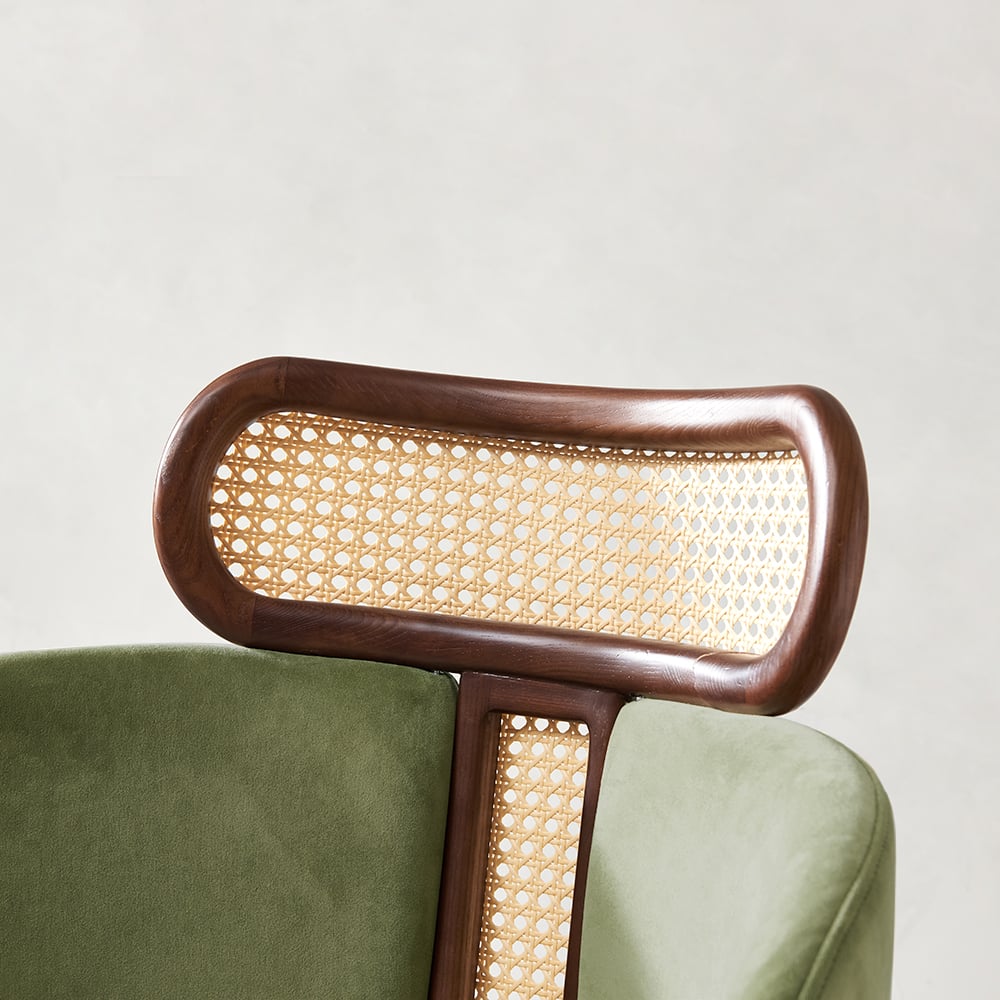 HMR - Mid-Century Modern Dining Chairs with Velvet Upholstery (Set of 2)
