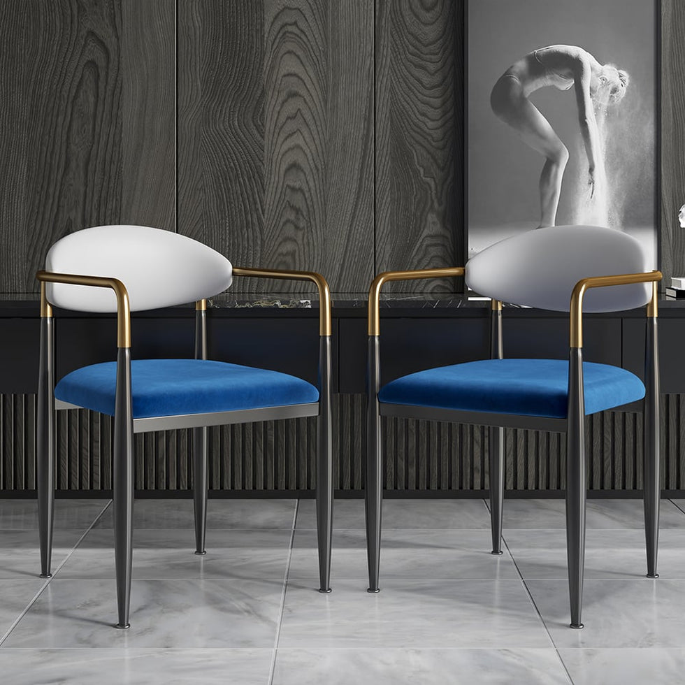 HMR - Otrast Series Modern Dining Chairs with PU Leather Upholstery