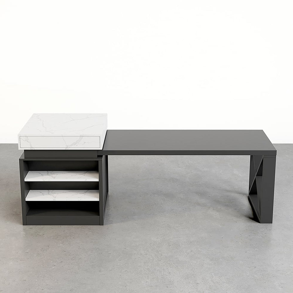 HMR - 73"-93" Extendable Kitchen Island with Storage Kitchen Cabinet