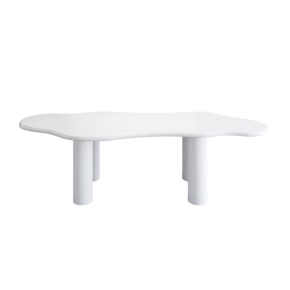 HMR - 70.9" Japandi Style Irregular Wood Dining Table Seats 4-6 People