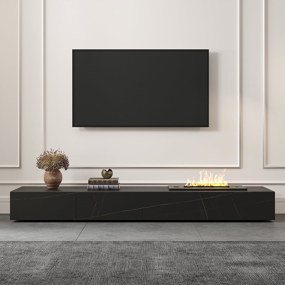 HMR - Sintered Stone Electric Fireplace Humidifier TV Stand