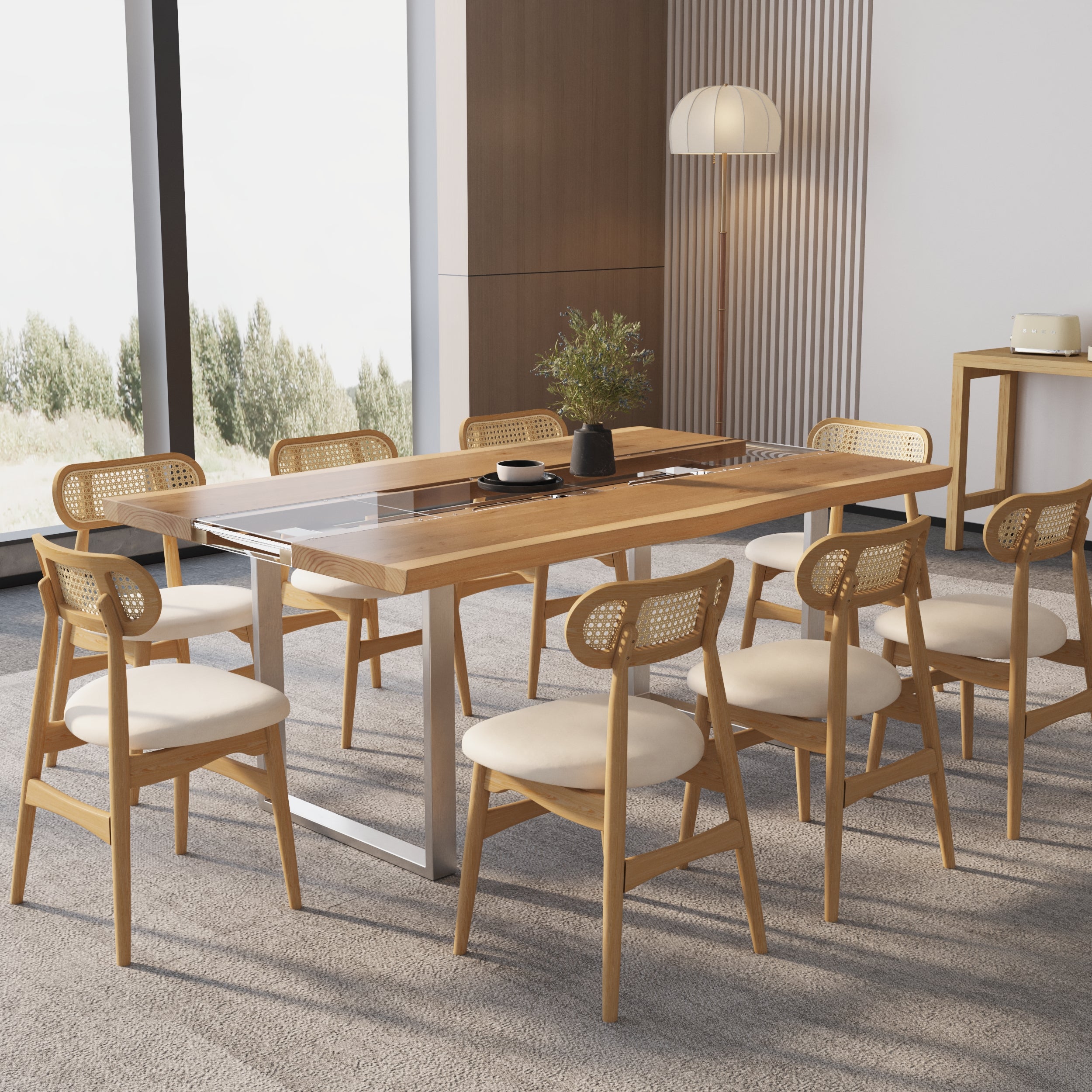 HMR - Dining Set 70.9" Rectangle Dining Table