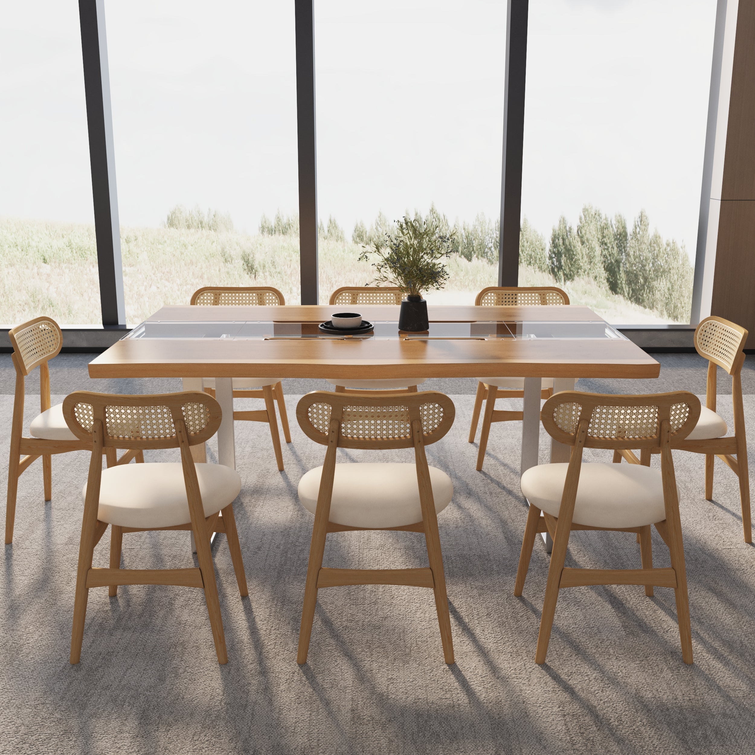 HMR - Dining Set 70.9" Rectangle Dining Table