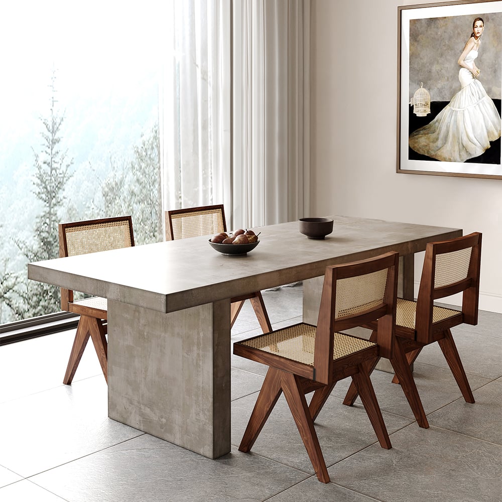 HMR - Upoak Series Farmhouse Rectangle Wood Dining Table