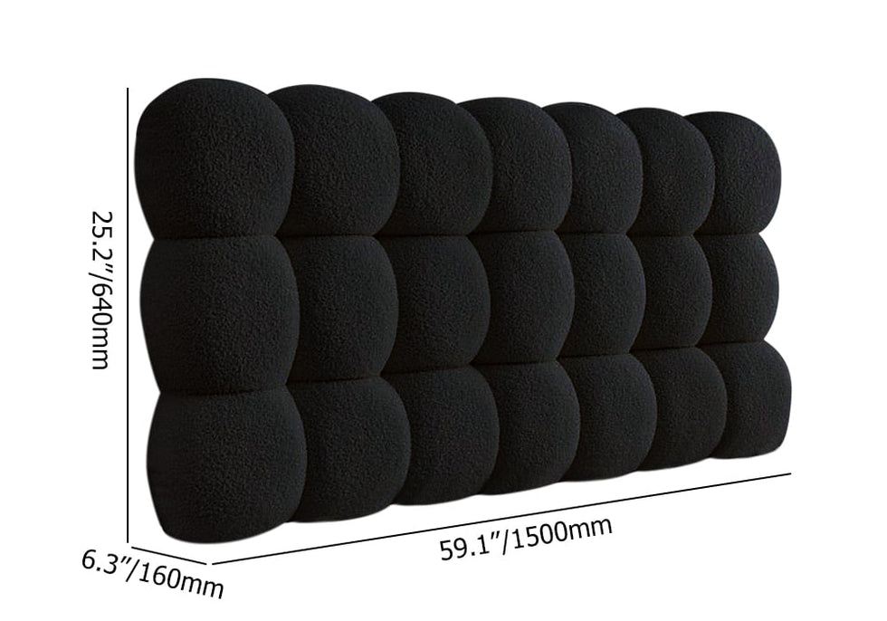 HMR - Modern Queen Tufted Upholstered Boucle Headboard Pillow