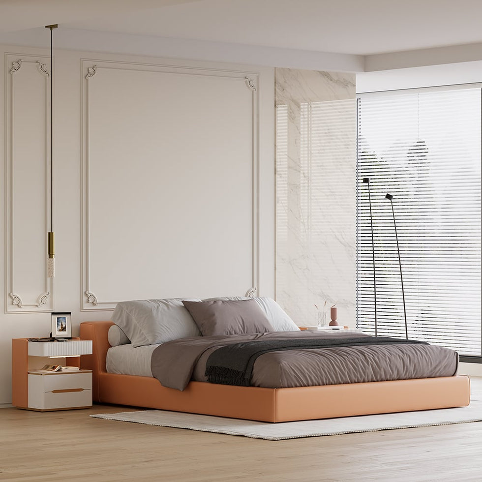 HMR - Vailora Smart Nightstand with Wireless Charger Sensor Light Bluetooth Speakers