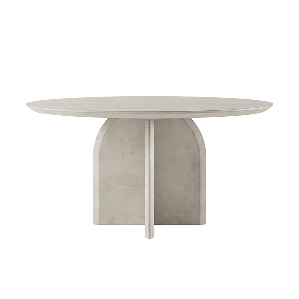 HMR - Dining Set Modern Round Wood Dining Table