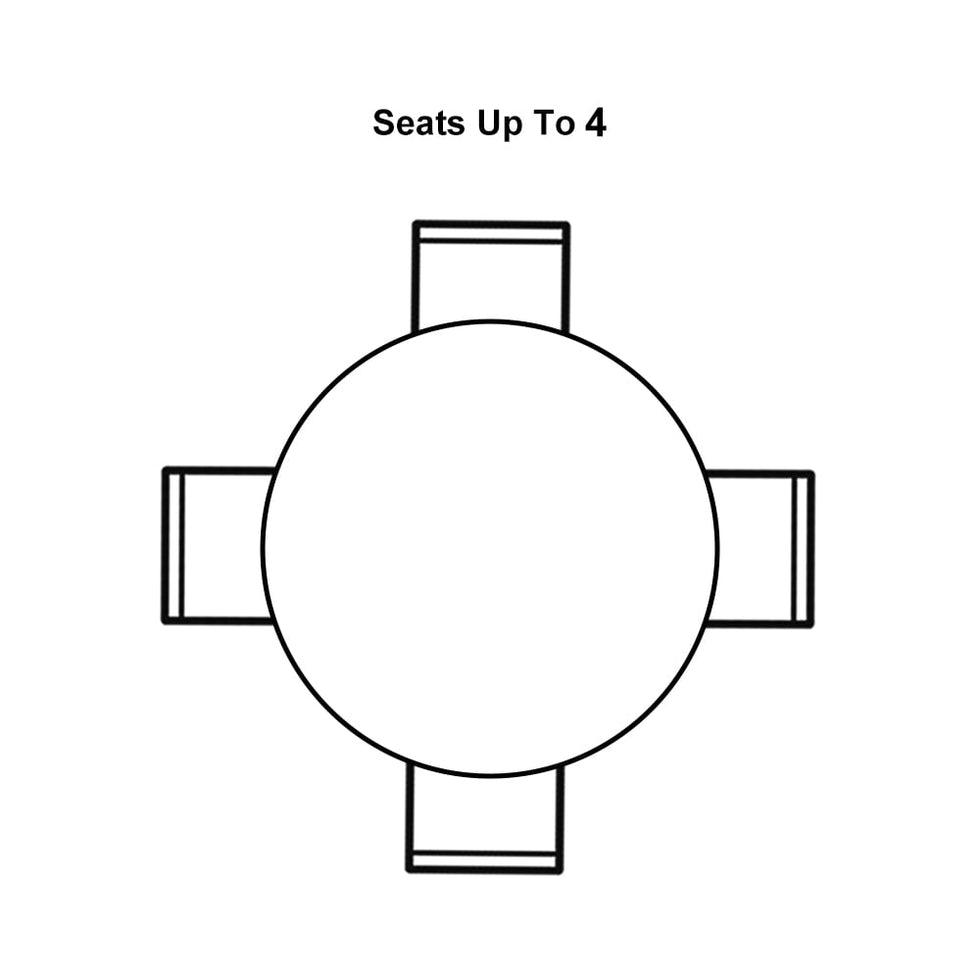 HMR - Dining Set Modern Round Wood Dining Table