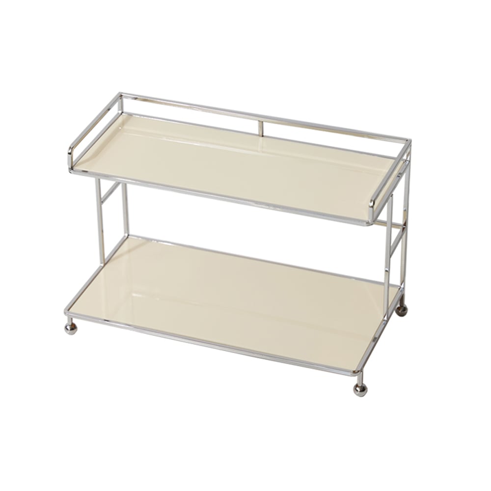 HMR - Modern 2-Tier Acrylic Storage Shelf Storage Rack with Open Storage