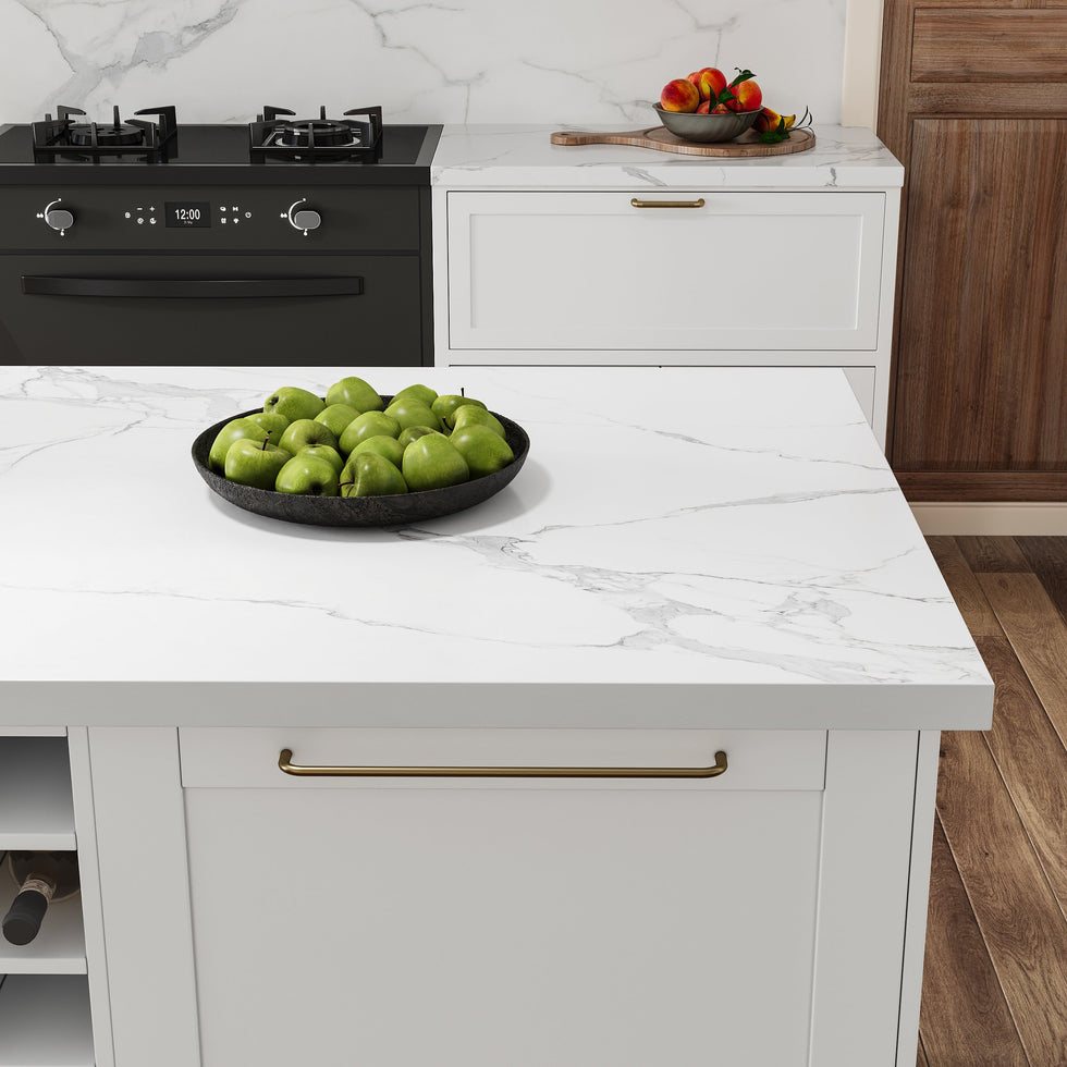 HMR - 72'' Modern Kitchen lsland with Wine Storage